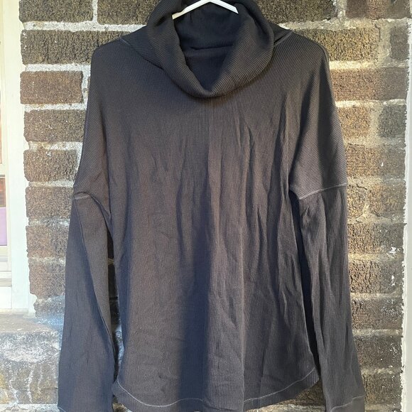 NWT TENTREE Black Waffle Knit Turtleneck M - Picture 4 of 8
